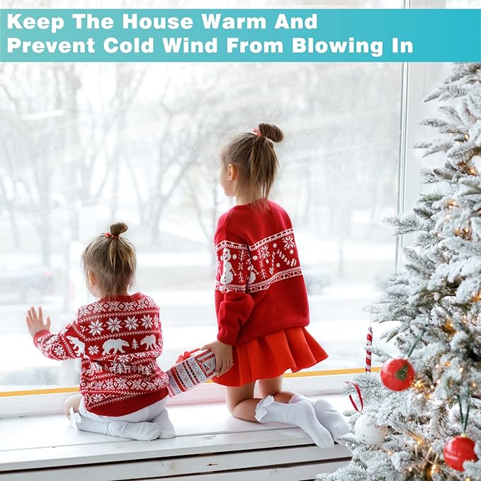 2PCS - 87'' x 197'' Window Insulation Kit, Window Insulation for Winter, POF Window Sealer for Winter, Insulates Indoor Windows Keep Warm for Weatherproofing Window Film for Winter Window Covering
