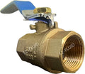 EZ-FLUID 1-1/4" NPT Female Threaded IPS Ball Valve Full Port Water Stop Shut Off,Heavy Duty LF Brass,Quarter Turn,Blue Handle