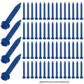 100 Qty 1/4" x 2-1/4" Hex Head Concrete Screws Anchor with Drill Bits Blue Slotted Hex Screws for Anchor Masonry, Block, Brick, Cement, Stucco, Diamond Point and Wood Fastening