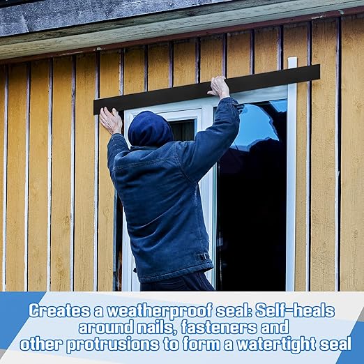 Window Flashing Tape 3.75 Inch x 90 ft Acrylic Adhesive UV Resistant Flashing Tape Waterproof, Self Adhesive & Self Sealing for Window and Door Frames