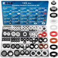 165 PCS Plumbing Hose Rubber Washers Assortment Set with Screen Filter and Silicone Washer Kit,for Shower Head Gasket Garden Hose Washing Machine Inlet Supply Lines Faucet Gaskets Replacement