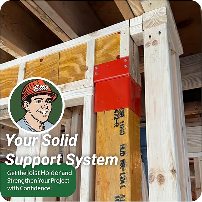 Ellis Manufacturing Company - Triple 2x6 Joist Holder for 6x6 Post - Secure in Crawl Space - Metal Support, Wall Mount Bracket for Construction & Stability Applications