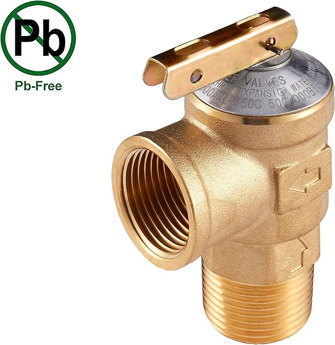 3/4 inch EFIELD IPS Isolator Tankless Water Heater Service Valve Kit, with Pressure Relief Valve,(TOOL028)