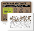 SABA Home Decor White Air Vent Cover - Acrylic Plexiglass 6" x 10" Duct Opening (8" x 12" Overall) Return Grille Decorative Covers for Walls & Ceilings NOT for Floor USE, Waves