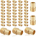 (50-Pack) PEX Fittings, Pex 3/4"x1/2" Male Threaded NPT Adapter, Brass Crimp Fittings, for PEX Tubing Pipe Plumbing, ASTM F1807(PEX1807027-50Pack)