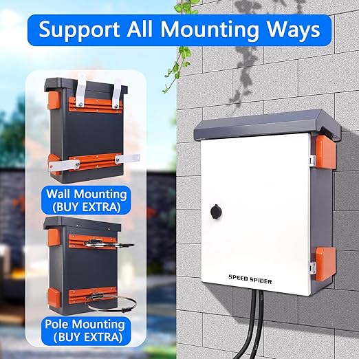0utdoor Electrical Box NEMA Enclosure 15.7 * 19.7 * 7.9" Weatherproof Junction Box with Fan Vent Meta Electrical Cabinet with Shelves(40 * 50 * 20cm)