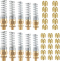 35PCS Brass DOT Air Brake Hose End Fitting Kit,5 Types Male Connector with Spring Guard, Air Brake Fitting & Sleeve Tube Assortment Kit for industrial use or trucks trailers