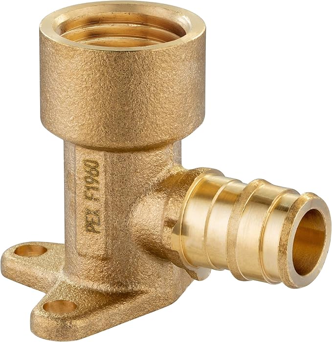 (Pack of 10) EFIELD Pex A Expansion Brass Fittings 1/2"x 1/2" Female NPT Drop-ear Elbow ONLY For Pex-A Tubing Connection, ASTM F1960,(PEX1960116-10PCS)