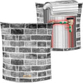 Backflow Preventer Cover Insulated (5˚F) - 14" W x 18" H Backflow Cover for Winter Pipe Freeze Protection - Sprinkler Covers for Outside - Double Wall Insulation Cover Brick Grey