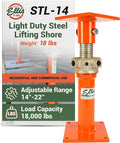 Ellis Manufacturing Light-Duty Steel Lifting Shore – Adjustable Foundation Support Jack for Floor Leveling, Beams, Concrete, and Basement – 18,000 lb Safe Load Capacity – 14"-22" Adjustment