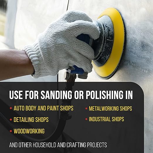 Dura-Gold Pro Series 6" Hook & Loop DA Backing Plate Pad - 14mm Thick Medium Profile Edge, Dual-Action Random Orbital Sanding Pad, 5/16" - 24 Threads - for Sander Polisher Auto Woodworking Sandpaper