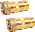 Hourleey Brass Hi-Flow Water Regulator, RV Pressure Water Regulator with Filter Screen, for Campers, Travel Trailers, RV Plumbing System, 40-50 PSI (2 Pack)