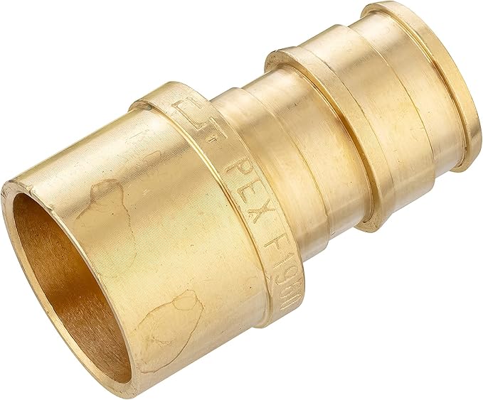 (Pack of 10) EFIELD Pex A Full Flow Expansion Brass Fittings 1/2"x 1/2" Female Sweat Adapter, ASTM F1960,(PEX1960052)