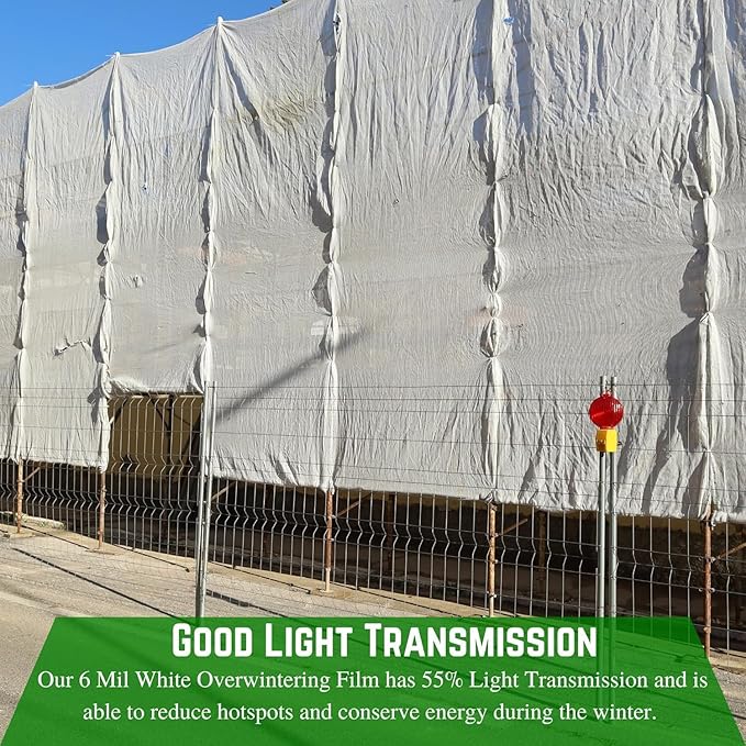 Farm Plastic Supply - Protective Clear Overwintering Plastic Film - Overwintering Film, 6 Mil Clear Plastic Film, Greenhouse Plastic, Durable Plastic Sheeting (4 Mil 4' x 200')