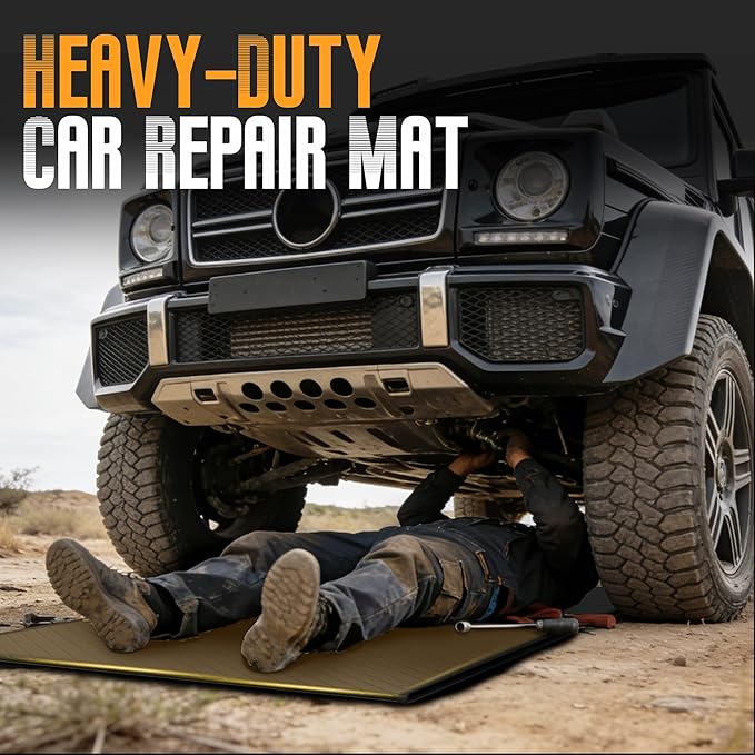 Magic Creeper Rolling Mat, 60" x 28" Portable Car Repair Mat, Foldable Mechanics Mat with Storage Bag for Low Clearance Vehicles and Uneven Surfaces, Garage Floor Work