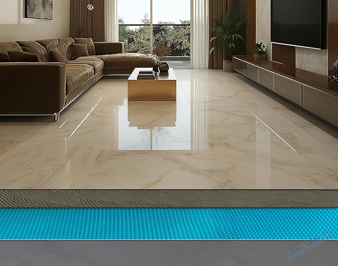 Uncoupling Waterproofing Membrane Roll, 54 Sq Ft (3.3 Ft x 16.4 Ft), 1/8'' Anti-Fracture Mat, Crack Isolation Flooring Underlayment for Bathroom Floor Tile, Subfloor
