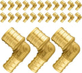 25-Pack PEX Fittings Niikappu 1/2"x3/4" Pex Elbow, Brass Crimp Pipe Fittings for PEX Pipes, ASTM F1807