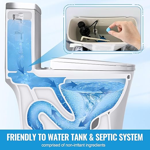 Demissle 200 Pcs Toilet Leak Detection Tablets, Blue Dye Tablets with Storage Bottle, Detect Silent Tank Leaks, Water Tracer Dye for Bathroom Toilets Detection