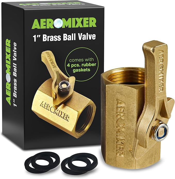 Brass Ball Valve 1" - Solid Brass Garden Hose Shut Off Valve, Female to Female NPT Connection, Heavy Duty Water Hose Valves, Connector for Efficient Liquid Flow Control,Adapter Valves for Garden Hoses