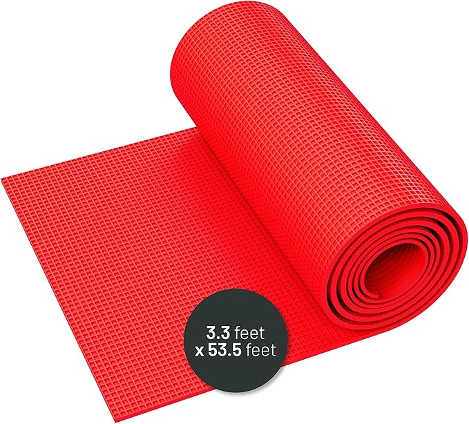 1/8” Uncoupling Membrane for Tile, Stone, Concrete, Shower Walls, Bathroom Floors – Waterproof, Anti-Fracture Underlayment Mat (3.3ft x 53.5ft, 175 sq ft) – Colors May Vary.