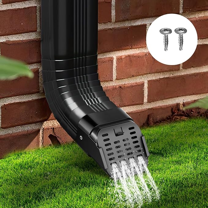 3"x4" Type-A Gutter Downspout Extensions Gutter Downspouts Downspout Diverter Outlet Filter and Leaf Guard for Bottom of Downspouts Extender