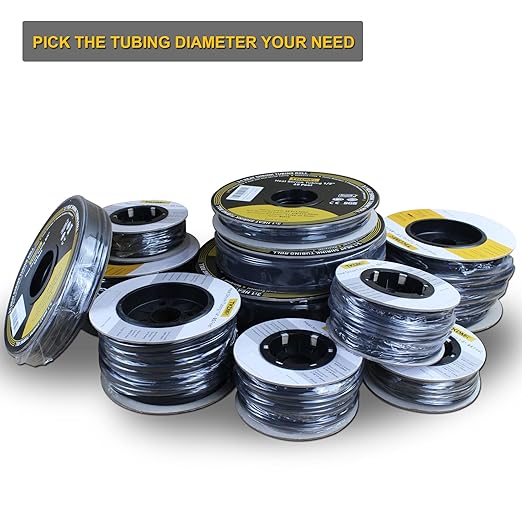 TKDMR 65 Ft 1/4" Heat Shrink Tubing - 3:1 Ratio Marine Grade Heat Shrink,Wire Cable Adhesive Lined Tube Insulation Seal Against Moisture Corrosion and Air Leakage.Black