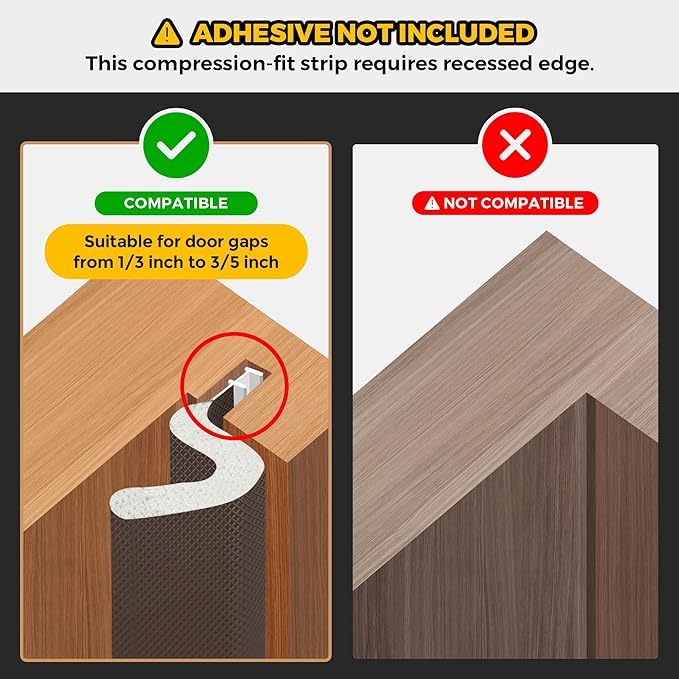 Weather Stripping Door Seal Strip Soundproof Q Foam Weather Stripping for Door Frame, Exterior Door Weather Stripping for Large Gap, Easy to Install（Brown, 30FT
