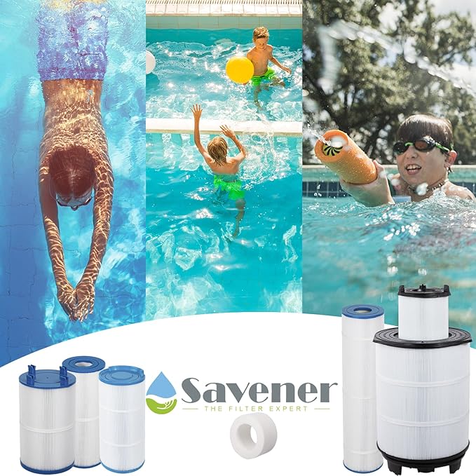 Savener® 5CH-502 Hot Tub Spa Filter Cartridge (Fine Thread), Replaces PPM50SC-F2M, FC-0195, Marqui Spa 20041, 20091, Cal Spas C-5303, Magnum MA 50, SP-PS-0195, 370-0237, 50 Sq. Ft, 2 Pack