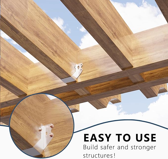 25pcs 2x4 Joist Hangers with Screws, 20-Gauge Galvanizing Face Mount Joist Hanger for Wood Posts, Hurricane Rafter Ties Clips, 2x4 Brackets for Floor Deck and Ceiling Trusses, Lumber Beam Connectors