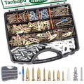 480Pcs Self Drilling Drywall Anchors 4 Sizes Zinc Plated Steel Sheetrock Anchors and 5 Sizes Screws (2025 Upgraded) no Drilling Required Easy Application
