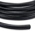 Wire Loom 3/8 inch 10ft, YCLYC Split Loom, Outdoor Cord Protector, Flexible Wire Conduit Automotive, Wire Protector Tubing, Black