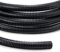 Wire Loom Tubing 1/4"-6.6ft 3/8”-6.6ft 1/2”-6.6ft, YCLYC Split Loom Cord Protectors, Flexible Wire Conduit Automotive, Black