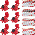Circuit Breaker Lockout Device,6Pcs for 120/277 Clamp-on Electrical Single Pole Breaker for Loto Station Lock Out Tag Out Kit with 20pcs Safety Tag