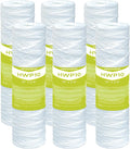 10 Micron Whole House Water Filter Cartridge, String Wound Sediment Filters for Well Water, Universal Replacement for Any 10 inch RO Unit - 10" x 2.5" Cartridges - Pack of 6