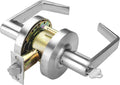 LYNN HARDWARE Classroom Commercial Door Lock - Heavy-Duty Designer Handles for Doors - Durable Grade 2 Indoor Locks for Doors - Cylindrical Lever Door Handle Lock - Satin Chrome