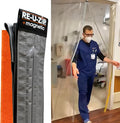 RE-U-ZIP® Self-Closing Ultra-Clear Magnetic Entry Strip Door Kit | Negative-Air Resistant and Reliable for Cleanrooms, Construction, Remodeling | Standard 6 Mil FR Vinyl (3.4 x 7.2 ft)