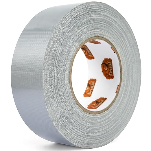 TAPEBEAR Silver Duct Tape Heavy Duty Waterproof 1.88" x 35 Yards, 16.5mil Thick Strong Tape, UV Resistant, All-Weather, No Residue, Super Strength for Industrial Use Indoor Outdoor Repairs