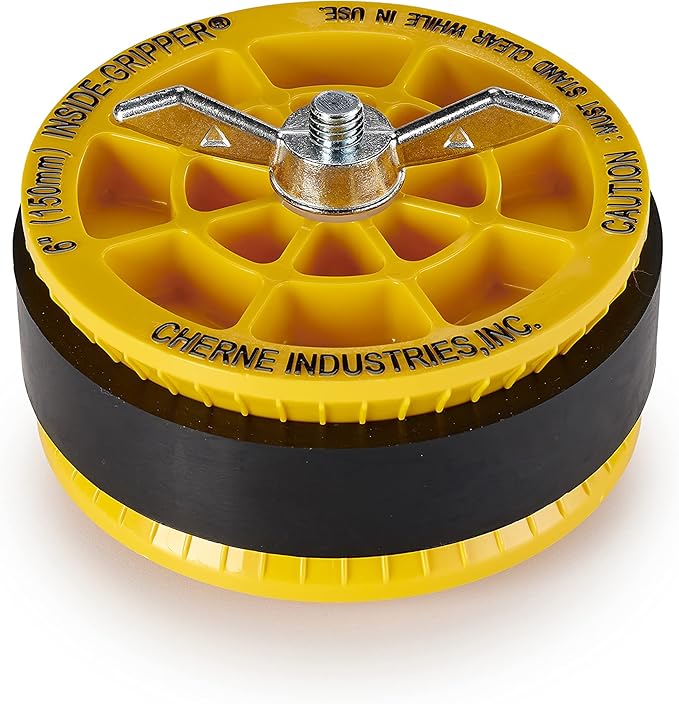Cherne 270253 Mechanical Test Plug Inside Of Pipe Gripper, 6"
