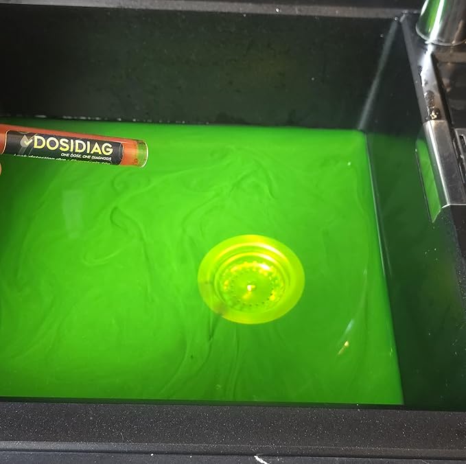 Fluorescein DOSIDIAG Intense Tracer Dye for Leak Detection: Swimming Pool, Spa, Plumbing, Roofing, Car