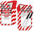 Lockout Tagout Tags - 25 Danger Do Not Operate Tags with 25 Zip Ties, Premium 30 mil Vinyl, OSHA Loto Tag for Lock Out Tag Out, Out of Service, Electrical Equipment Repair