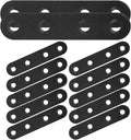 Didiseaon 12Pcs Black Stainless Steel Straight Flat Bracket Metal Shelf Support Brackets Corner Brace Joining Plate for Wood Shelf Cabinet Repair and Reinforcement