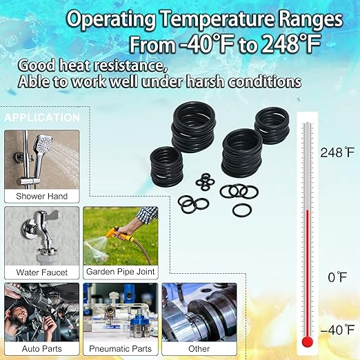 826pcs O Ring Assortment Kit in 32 Sizes With 4 Hooks - Metric Gaskets Kit for Automotive, Faucet, Plumbing Repair or Sealing | Nitrile Rubber Washer Set