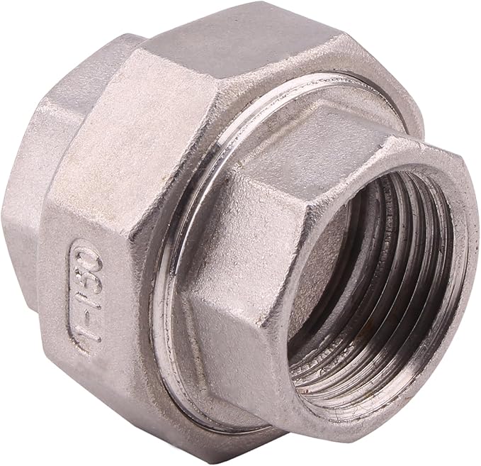 Cast Pipe Fittings Union - 1" NPT Female Fitting Stainless Steel 304, Class 150