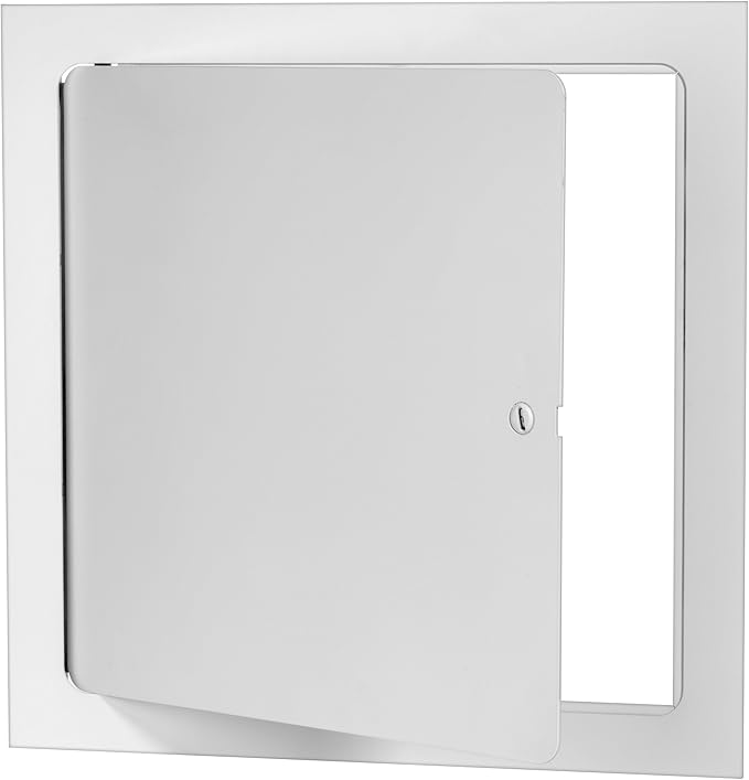 Premier 5000 Series Commercial Grade Steel Access Door, 16 x 16 Flush Universal Mount, White (Screwdriver Latch)