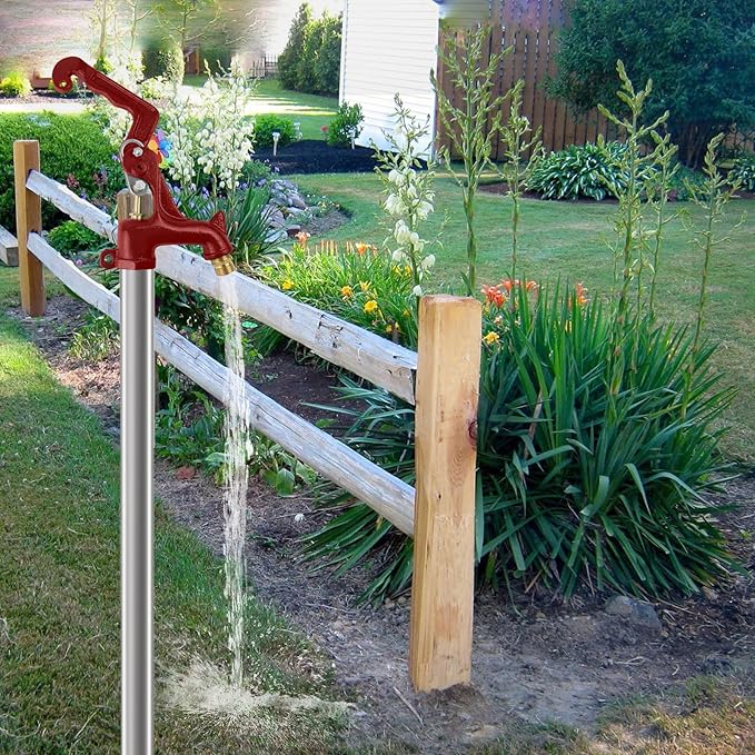 Frost Proof Yard Hydrant, Frost Free Outdoor Faucet Freeze Proof Hydrant for Yard Garden Farm Pasture Irrigation, Water Faucet 3/4" Pipe Connection,4.25ft Total Length 2' Bury Depth