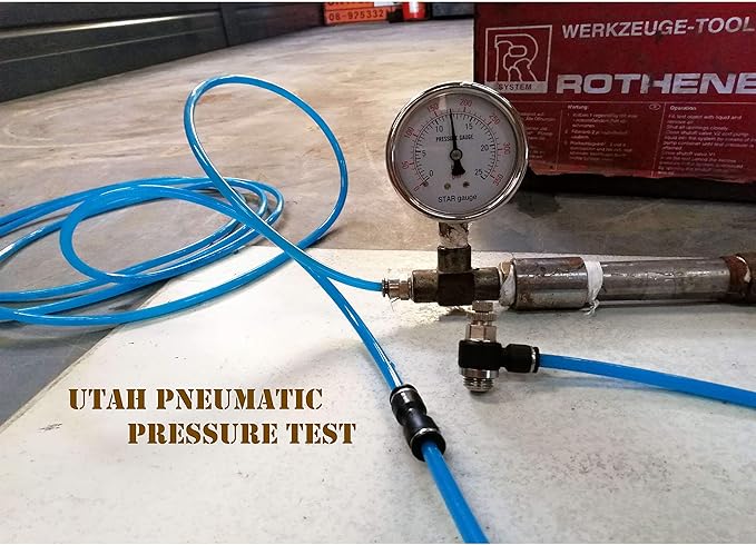 Utah Pneumatic 1/4 Push To Connect Fittings Tee Air Line Fittings Quick Connect Air Hose Pneumatic Fittings(1/4 Inch Tee 5 Pack)