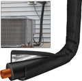HVAC Copper Pipe Insulation Cover, 72''x10.2'' Outdoor Mini Split AC Heating System Line Foam Tube Protector Sleeve, Flexible Insulation Wrap for Central Air Conditioner and Heat Pump, Black 1PCS