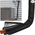 HVAC Copper Pipe Insulation Cover, 72''x10.2'' Outdoor Mini Split AC Heating System Line Foam Tube Protector Sleeve, Flexible Insulation Wrap for Central Air Conditioner and Heat Pump, Black 2PCS