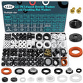 KEZE 233 Pcs Plumbing and Faucet Washers Assortment Kit for Assorted Spigot Water Hose Bib Outside Garden Faucet Splitter Gasket Leak Plumbes Valve Stem Worn Out Repair