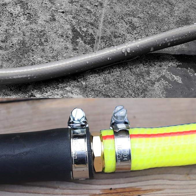 Garden Hose Repair,Solid Brass Connector, Hose Repair Kit, 3/4" Garden Hose Fittings, Clamps with (3/4"Barb -2 Set)
